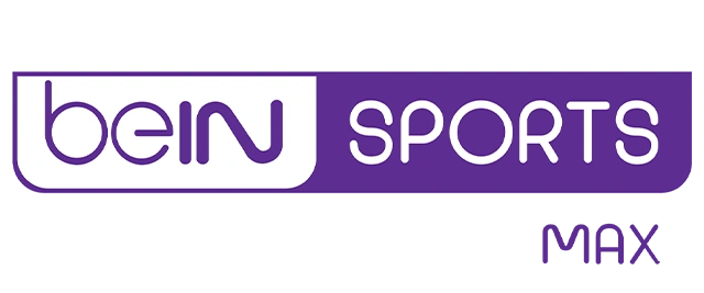 The beIN Sports Max logo features the words beIN SPORTS in bold white letters on a purple background, with MAX in smaller purple text at the bottom right.