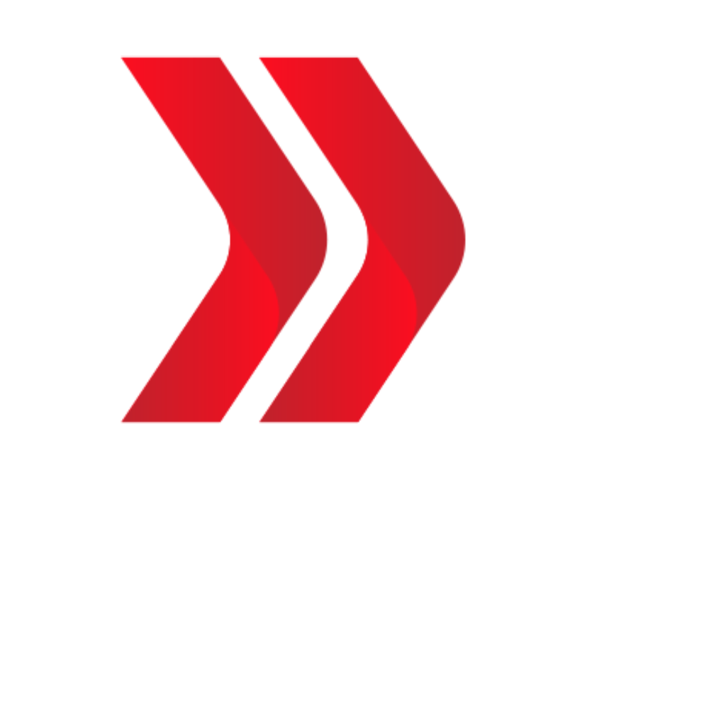 Logo with stylized red and white arrows forming an X shape above the text IPTV and Arabic script, all on a black background.